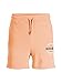 Jack & Jones Men Jogging Shorts Pants | Basic Sweat Jogger Trousers | Training Leisure JJIBRAT, Couleurs:Orange, Taille:M