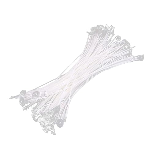 Tofficu 50Pcs Pre Waxed Candle Wicks with Cotton Core for DIY Candle Making for Crafting Unique and Enhancing Burn