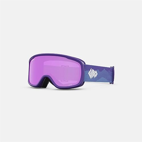 Giro Buster Kids Ski Goggles - Snowboard Goggles for Youth, Boys & Girls - Purple Linticular Strap with Amber Pink Lens