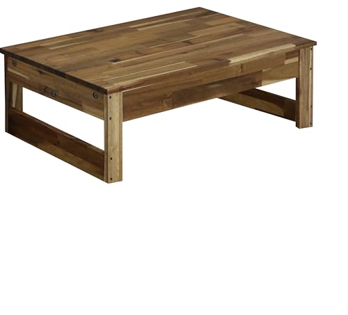 WOODPRO アカシア デスク(引き出し付) 幅70cm 高さ34cm 奥行50cm ダークウォルナット色 机 パソコンデスク コンパクト コの字 木製 ローテーブル 横幅と高さは1cm単位でオーダー可 受注生産