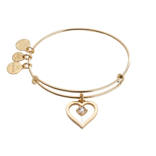 Alex and Ani Crystal in Heart Charm Bangle Bracelet