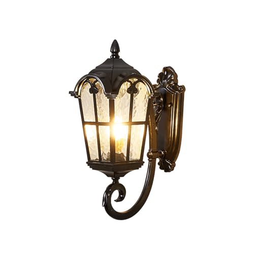 BYWBF Traditional Outdoor Wall Sconce, Vintage European Waterproof Wall Lamp,