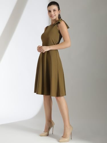 Image of KOTTY Women's Fit And Flare Knee Length Dashing Designs Sunny Echo Dress