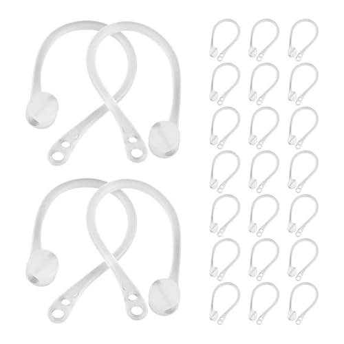 Ganchos deportivos para auriculares inalámbricos Holibanna de silicona suave transparentes 20 pares
