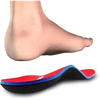 PCSsole Orthotic Arch Support Shoe Inserts Insoles for Flat Feet,Feet Pain,Plantar Fasciitis,Insoles for Men and Women (Red, Men6/Women(5.5-6) 25cm)
