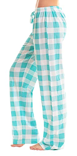 Image of Just Love Women's Buffalo Plaid Pajama Pants, 100% Cotton Jersey Knit Sleep and Lounge PJ Bottoms