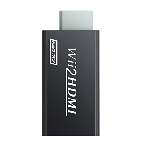 Wii to Hdmi Converter Output Video Audio Adapter, Wii HDMI Adapter with 3.5mm Audio Jack and1080p 720p HDMI Output