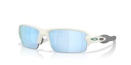 Oakley Men's OO9271 Flak 2.0 Low Bridge Fit Rectangular Sunglasses, Matte Mist/Prizm Deep Water Polarized, 61 mm2