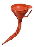 kwb Trichter/Einfülltrichter aus PE 160 mm, Made in Germany, mit flexiblem Rohr u. Sieb, für Öl, Kraftstoffe und ähnliches, für schwer erreichbare Positionen