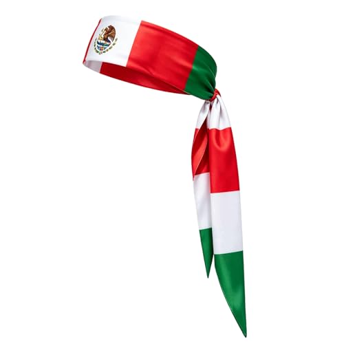 National Flags Non-Slip Sports Headband Sweatband for Men Women Ideal for Soccer Sports Events Running Yoga Fitness (Mexico)