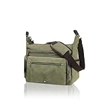 [Cota's home] 【育てるバッグマルチ】 ショルダー メンズ 大容量 国内ブランドファスナー キャンバス ビジネス 通勤 出張 旅行 普段使い 【シリーズ累計25000個突破】 (オリーブグリーン)