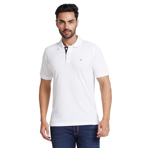 Image of Raymond Men Cotton Solid Regular Fit T-Shirt