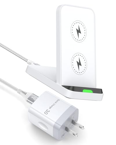 Wireless Charger Stand for Google Pixel 10 Pro XL 10a 10Pro 9 9a 8 8a 7, Samsung Galaxy S26 S25 Ultra Plus S24 S23, Wireless Android Charge Phone Holder Charging Station 15W Cargador Inalámbrico