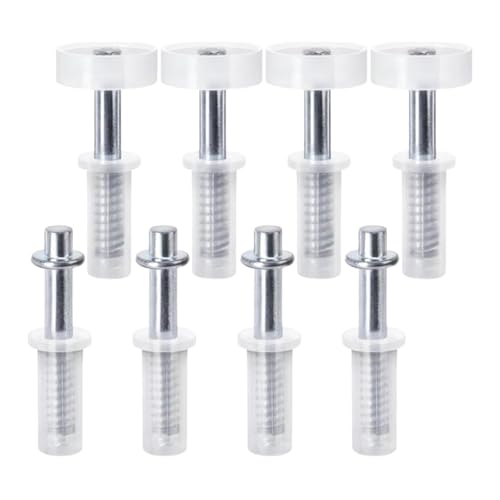 Kit de 8 Herrajes para Puertas Plegables de Clóset con Rueda Guía y Pivote Superior de Acero Inoxidable miniatura 7