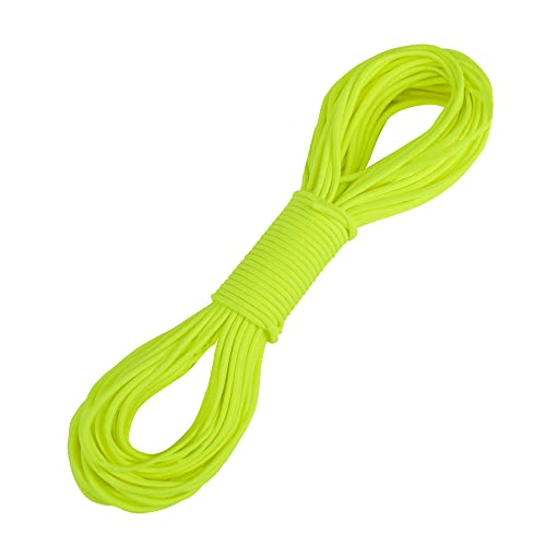 Image of 550 para Cord Parachute Survival Cord Rope Spec Type III 7 Strand Paracord Rope, Military Grade Nylon 4mm Diameter(Floroscent Green, 20)