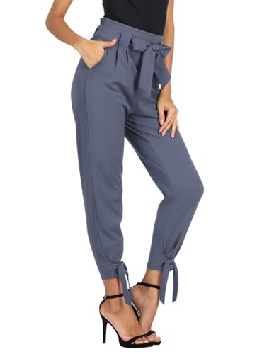 Image of GRACE KARIN Womens Casual High Waist Pencil Pants Paper Bag Pants for Work