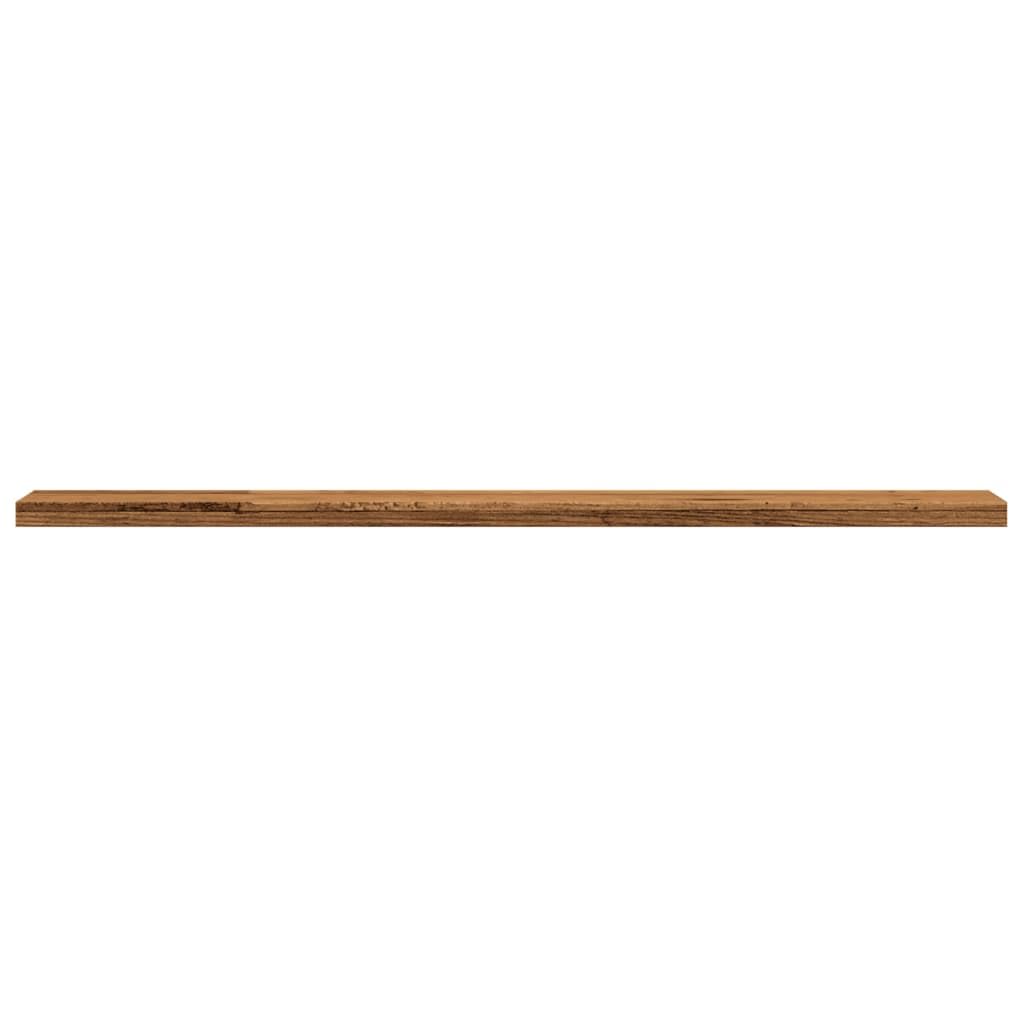 Lot de 4 étagères murales aspect bois vieilli 60 x 20 x 1,5 cm