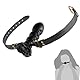 BDSMJOY Knebel Mund extrem,Blume Mundknebel mit Silikon Gürtel,In mehreren Stufen einstellbar,BDSMs Toys SM Sexspielzeug extreme Paare BDSMs Spielzeug extrem Sklavin (Schwarz)