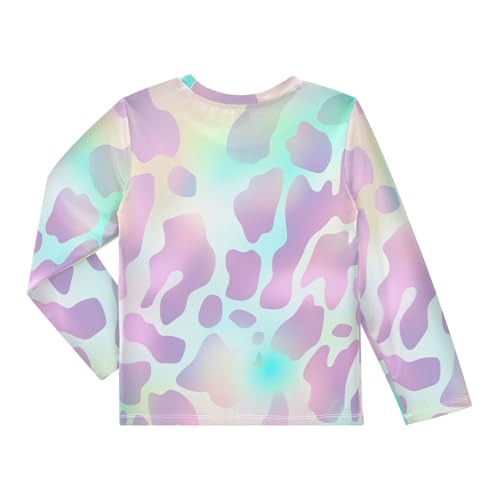 CaTaKu Neo Color Leopard Toddler Rash Guard Boy Swim Shirt for Boys Kids Swimsuit Long Sleeve UPF 50+ 3-12T4