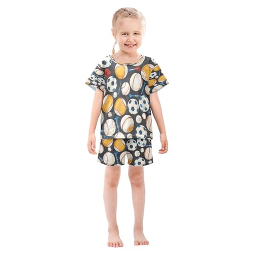 senya Short Sleeve Pajamas Sets Summer Cotton Sleepwear Baseball Soccer3