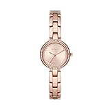 Dreihandbewegung DKNY City Link Dreizeiger-Uhr aus Edelstahl in Roségold-Tönen NY2826