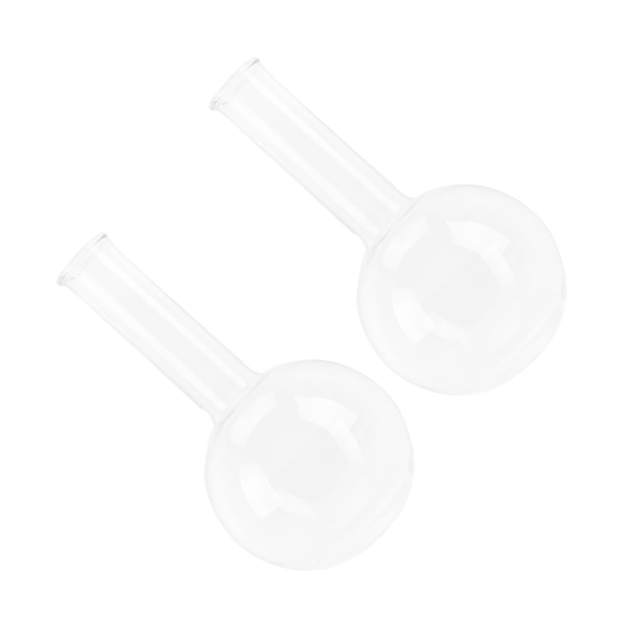 Levemolo 2 Stück Teiliges Labor Rundkolben Borosilikatglas Enghals Flasche mit Gleichmäßiger Wandstärke für Gleichmäßiges Erhitzen für Chemie Forschung und Bildung Leicht und Tragbar