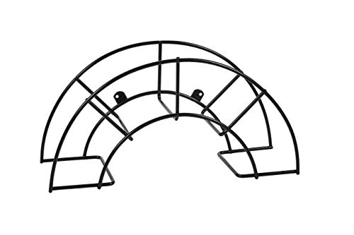 Sauvic Soporte para Manguera plastificado Negro Grande, 46,5x16,5x24 cm.