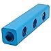 Air Hose Manifold Block Fitting with 6 Threaded Ports Designed for Industrial Machinery