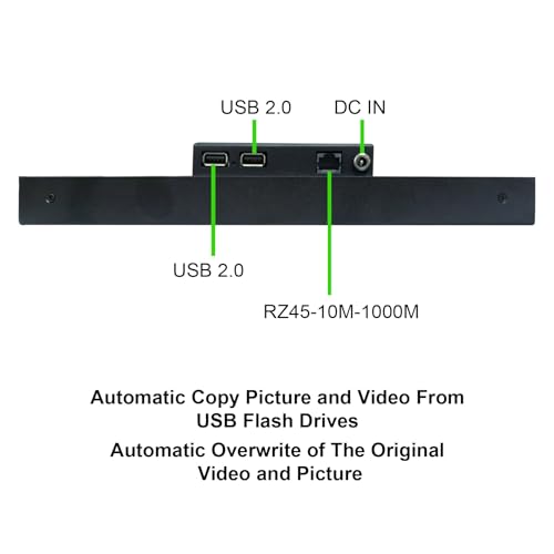 Image of VSDISPLAY 10.3'' Touch Monitor 1920x720 Supports USB Autoplay Split Screen | for Elevator Restaurants Supermarket Store Extra Advertising Display