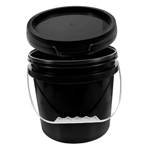 UKCOCO Schwarzer Farbeimer mit Deckel