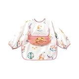 [Bohany] ベビー スタイ よだれかけ - 幼児 防水 スタイ ベビー 食事用 | 敏感肌対応 離乳食機能付き スタイ 日常 幼児 食事 ホーム お出かけ リビング 幼稚園 男の子女の子