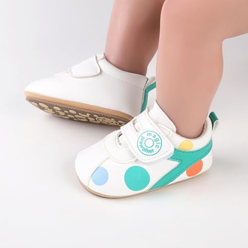 Image of Baby Boys Girls Sneakers Toddler Non-Slip Soft Rubber Sole First Walking Shoes Infant Newborn Crib Dress Shoes