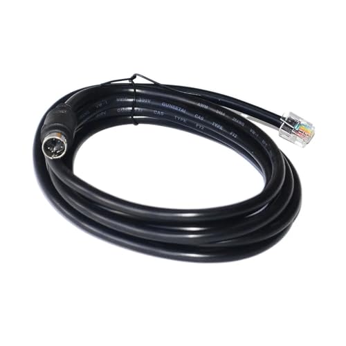 DYLYYDS 2M Mini DIN 6PIN to RJ12 6P6C Connector Cable for FANA Pedals/SHIFTERS to FANA Wheels KABLE PS/2 to RJ12 6PIN Cable(5m)