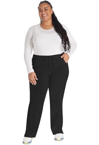 Dickies EDS Essentials Scrubs for Women, Drawstring Cargo Scrub Pants with Four-Way Stretch and Moisture Wicking Plus Size DK Black - image 7