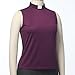 Women's Clergy Sleeveless T-Shirt Tab Collar Clergy Minister Priest Outfit Priest Costume Shirt Tops Pueple Purple