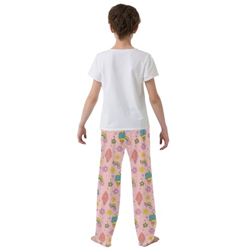 Pajama Pants Rainbows Ice Creams Flowers PJ Bottoms Sleepwear Lounge Sleep Pant with Pockets3