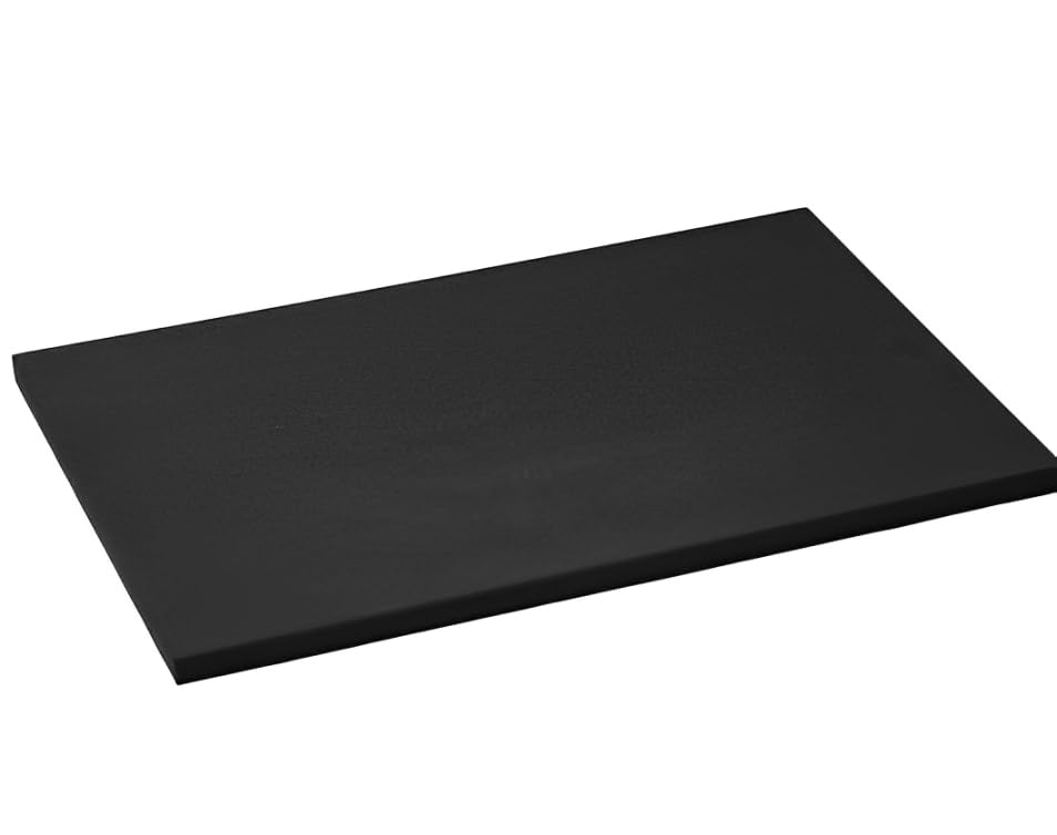 Tabla de cortar rectangular de caucho negro 50 x 25 x 2 cm miniatura 1