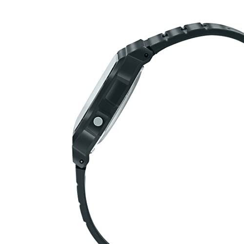 Casio F-91W-3DG - Black Watch, Black/White, Strap2