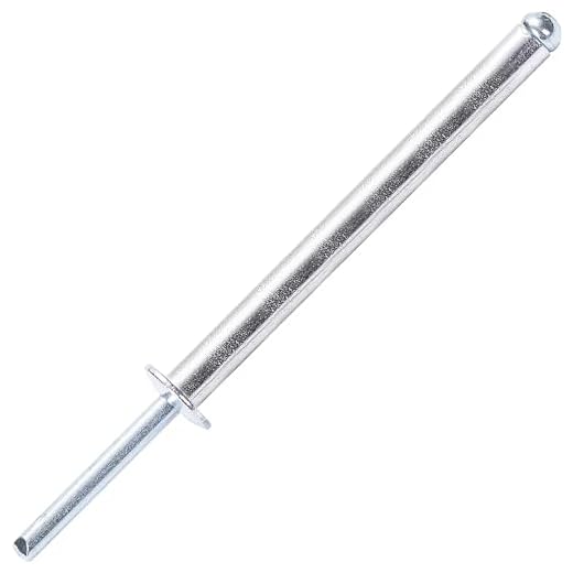 JIANDAXIN 50Pcs Extra Long Pop Rivets, Extended Length, Aluminium Dome Head Steel Shank Mandrel Long-Shaft Blind Rivets (3/16"x2-23/64")