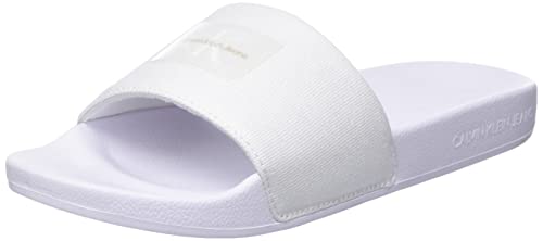 Calvin Klein Jeans Damen Badeschuhe Badelatschen, Weiß (Bright White), 39
