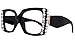 Penelope, Bling Reading Glasses for Women, Handmade with Clear Genuine European Crystals, Black, Square. NY Fifth Avenue” (+3.00)