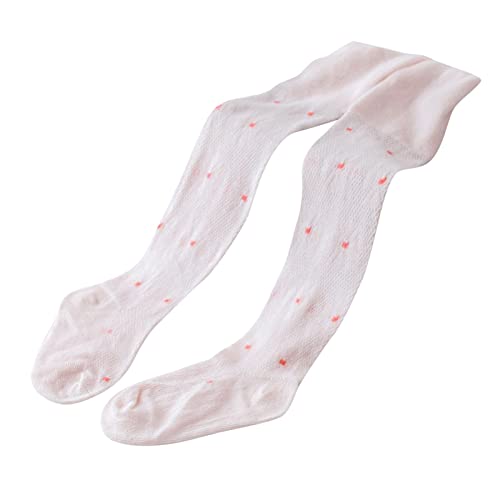 Baby Girls Flower Print Tights Cotton Cable Knit Pantyhose Baby Toddler Thin Footed Leggings for Spring Fall