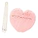Imagen de Gatuida Bolso Bandolera de Peluche Forma de con Cadena Diseño Adorable para Mujer Pouch para Almacenamiento al Aire de Cosméticos y Artículos Pequeños Color Rosa Pastel Capacidad Moderada