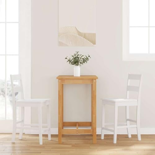 Tabourets de bar 60 cm lot de 2 en bois dossier repose-pieds pour comptoir bistrot