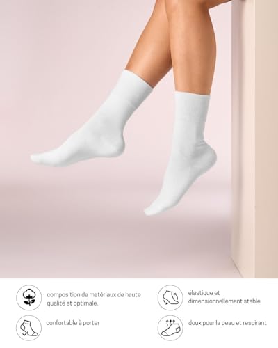 Chaussettes diabétiques sans élastique légères pour la marche à pied - 4
