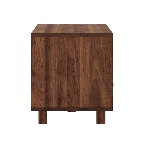 Image of Wakefit TV Unit | 1 Year Warranty | TV Stand Table, TV Unit for Living Room, TV Cabinet, Cabinet Engineered Wood with Drawer & 2 Close Shelves (Allie, Columbian Walnut & Pumic Grey)