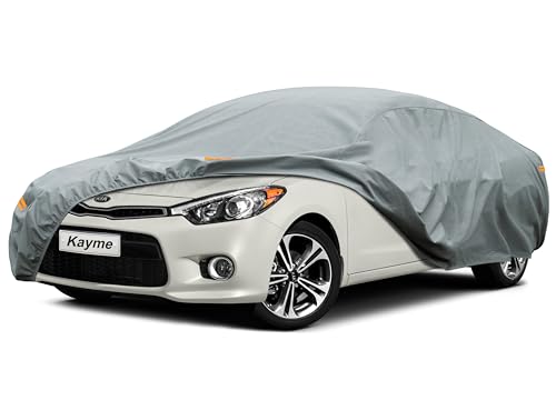 Image of Kayme Heavy Duty Car Cover Custom Fit Kia Forte Koup (2013-2016) Waterproof All Weather for Automobiles, Full Exterior Covers Sun Rain UV Protection.（Deliver About 3-10 Days）