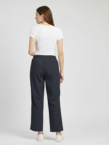 Image of ADDYVERO Women Cargo Dark Grey Lose Fitting with Side Pockets Detailing High Waisted Casual Pant (Dark Grey, 34)