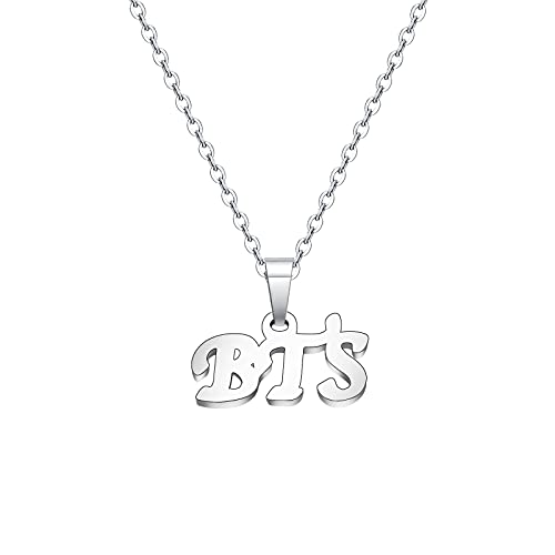 BTS Bangtan Boys Necklace RM JIM JK V JIMIN J-HOPE SUGA BTS Name Pendant Necklace BTS Fans Gifts BTS Korean Group Army Gift (BTS-NS)