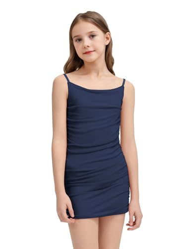 Girls Bodycon Dresses Ruched Tight Spaghetti Straps Formal Dresses Kids Party Homecoming Short Mini Pencil Dress